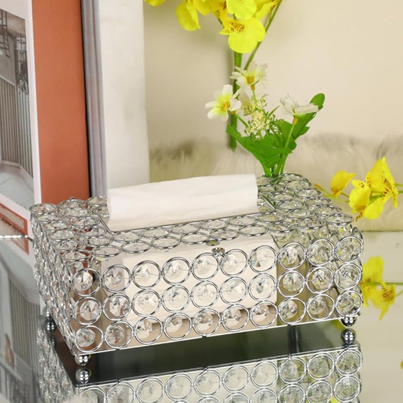 Elegant Tissue Box Cover Storage Container for Home Office Vehicle Decorative Napkin Case - Image 5